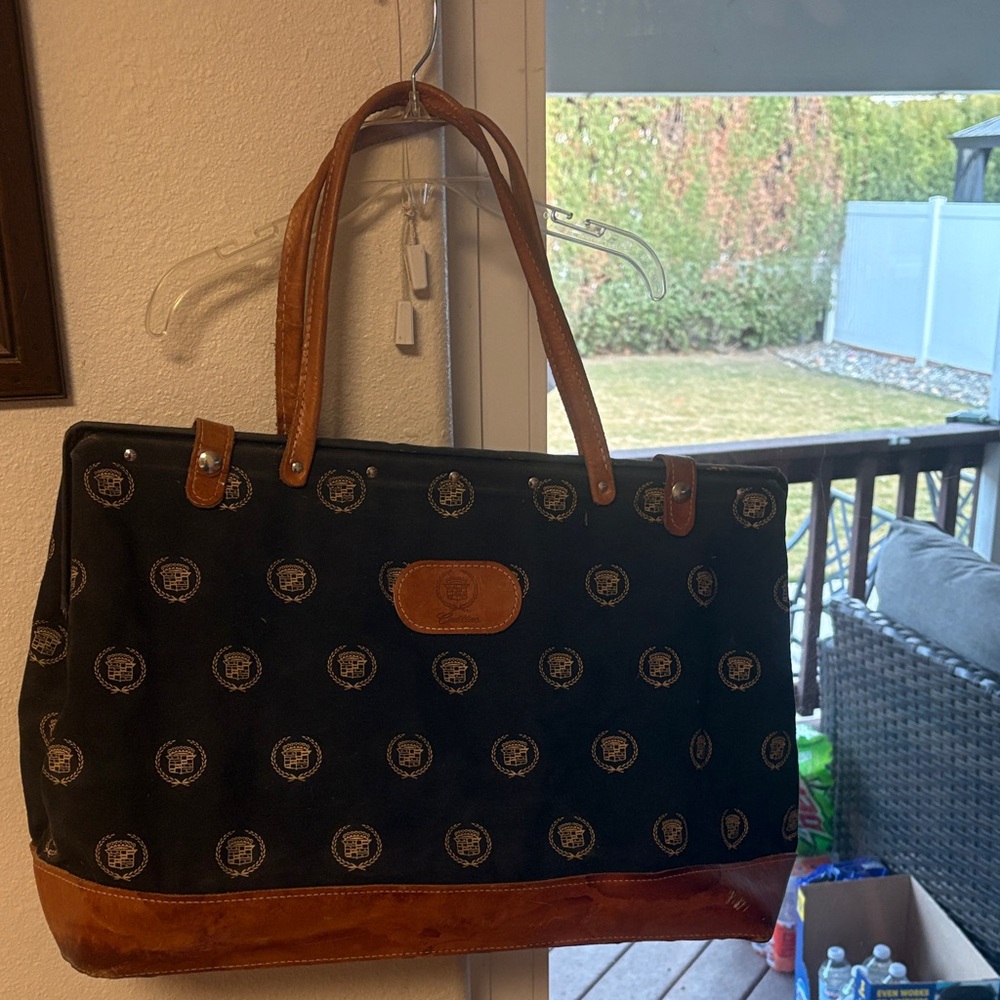 Elegant Black and Brown Tote Bag